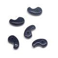 Blue goldstone magatama gemstone beads with sparkling flecks for DIY jewelry making - Synthetic Blue Goldstone