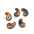 Five-piece set of natural tiger eye magatama stone beads with golden brown silky luster - Tiger's Eye