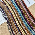 Selection of 4mm natural gemstone beads including agate and tiger eye for DIY jewelry making - Random Style