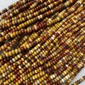 Perle in pietra naturale dai toni terra, forma a disco lucido per gioielli fai-da-te - 4x6mm (circa 100 pezzi) / Diaspro Giallo