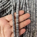 Perle distanziatrici in pietra naturale grigia per la creazione di braccialetti fai-da-te - Rondelle Piccola / Diaspro Paesaggio