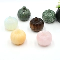 Set di sei mini zucche artigianali realizzate in varie pietre dure e cristalli - Stile Casuale
