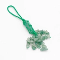 Natural Green Aventurine stone pendant with handmade woven cord and tumbled stones - Green Aventurine