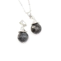 Labradorite crystal stone witch pendant necklace with silver chain for women - Labradorite 1pc