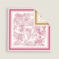 70cm double-sided silk scarf featuring jungle animal prints and a pink border - Pink Jungle Print (07)