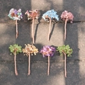 Set de árboles de la vida hechos a mano con alambre de cobre y piedras naturales - Multicolor (Sin Maceta)