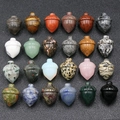 Lot de 24 pendentifs glands en cristal naturel et pierres pour bijoux DIY - Mélange Aléatoire