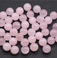 Cuentas redondas de 10 mm de cuarzo rosa cristal rosa pulido con acabado liso no poroso - Cuarzo rosa