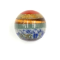 Sphère de pierre chakra 20mm faite à la main avec sept couches de pierres naturelles - Style 25mm