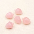 Pendentifs glands en quartz rose naturel avec trous de perçage sur tissu tissé - Quartz rose
