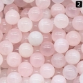 Polished 8mm rose quartz round stone beads for DIY jewelry making and crafting - Rose Quartz