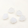 Lot de cinq perles de glands en cristal blanc translucide pour bijoux DIY - Cristal blanc