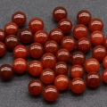 Polished 10mm non-porous red agate natural stone round beads for jewelry making - Red Agate