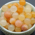 8mm natural green aventurine and mixed agate non-porous stones in a ceramic bowl - Topaz