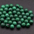Polished 12mm green malachite gemstone round beads for DIY jewelry making - Malachite (Synthetic)