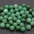 Set of 10mm non-porous green aventurine beads with smooth natural polished finish - Green Aventurine