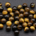 Golden brown natural tiger's eye stone 10mm round beads with polished finish for DIY jewelry - Tiger's Eye