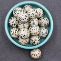 Polished 20mm Dalmatian Jasper natural stone ball with unique black spotted texture - Dalmatian Jasper