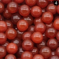Polished non-porous 8mm red agate round beads for DIY jewelry making and stone crafts - Red Agate