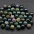 Polished 12mm natural agate stone beads in assorted colors for DIY jewelry making - India Agate