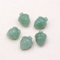 Cinq pendentifs en quartz aventurine vert en forme de gland pour bijoux DIY - Aventurine Verte