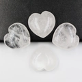 Cristaux de quartz clair naturels de 25 mm en forme de cœur avec finition polie - Cristal de Roche 1pc