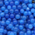 Polished 10mm round blue cat eye stone beads for DIY jewelry making, color number 19 - Blue Agate
