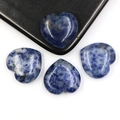 Pierres de sodalite naturelles en forme de cœur avec textures bleues et blanches lot de 4 - Sodalite Bleue (1 Pièce)