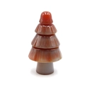Albero di Natale in agata rossa intagliata, ornamento in pietra naturale per la tavola - Stile Agata Rossa (3 Pollici A)