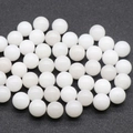 12mm round white agate loose beads with a polished semi-transparent finish for DIY jewelry - White Jade