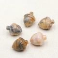 Pendentifs glands en cristal naturel faits à la main avec divers tons et textures terreux - Agate Folle