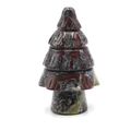 Polished natural bloodstone Christmas tree figurine with dark red and green jasper textures - Ruby Zoisite Style (2 Inch C)