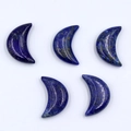 Set of five polished crescent moon stones carved from deep blue natural lapis lazuli - Lapis Lazuli