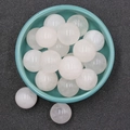 Polished 20mm translucent white crystal stone ball for home decor and healing - White Crystal