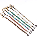 Set of 6 bohemian beaded bracelets with natural stones, bells and woven cords - Mixed Multicolor Style