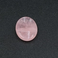 Pietra pollice ovale in quarzo rosa per massaggio facciale con superficie lucida - Quarzo rosa