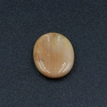 Piedra gua sha ovalada de cristal natural naranja con texturas de bandas finas - Piedra amarilla