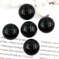Cinq cabochons d'onyx noir poli de 20 mm pour la création de bijoux DIY et sertissage - 20mm / Obsidienne