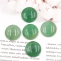 Cinque cabochon tondi da 20 mm in agata avventurina verde per gioielli fai da te - 20mm / Avventurina Verde
