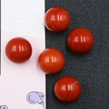 Set of 5 natural red jasper stone spheres with polished finish and 25mm diameter - Red Jasper