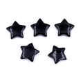 Lot de cinq étoiles en obsidienne noire polie avec une finition lisse et brillante - Obsidienne