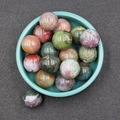Set of 20mm polished natural amethyst and agate stone spheres in multiple colors - India Agate