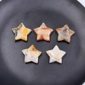 Étoiles en agate naturelle polie aux tons variés orange, jaune et gris minéral - Agate Folle