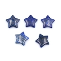 Cinq cristaux de lapis-lazuli bleu profond en forme d'étoile de 25 mm avec pyrite dorée - Lapis-lazuli