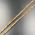 Polished 4mm round natural agate gemstone beads for DIY jewelry in mixed earthy tones - Yellow Stone