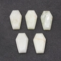 Mini coffin-shaped natural labradorite crystal stones with polished white finish - Xiu Jade