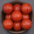 Polished red jasper stone balls in a 30mm size for DIY crafts and meditation decor - Red Jasper