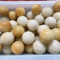 Polished natural yellow jade 25mm spherical gemstone beads for DIY crafts and decor - Topaz