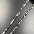 4mm natural gemstone round beads with black and white marble pattern for DIY jewelry - Zebra Stone