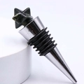 Natural green crystal Merkaba star wine stopper with polished zinc alloy base - Green Sparrow Eye